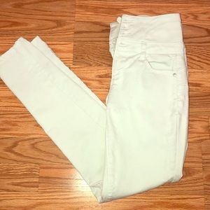High Waisted White Jeans